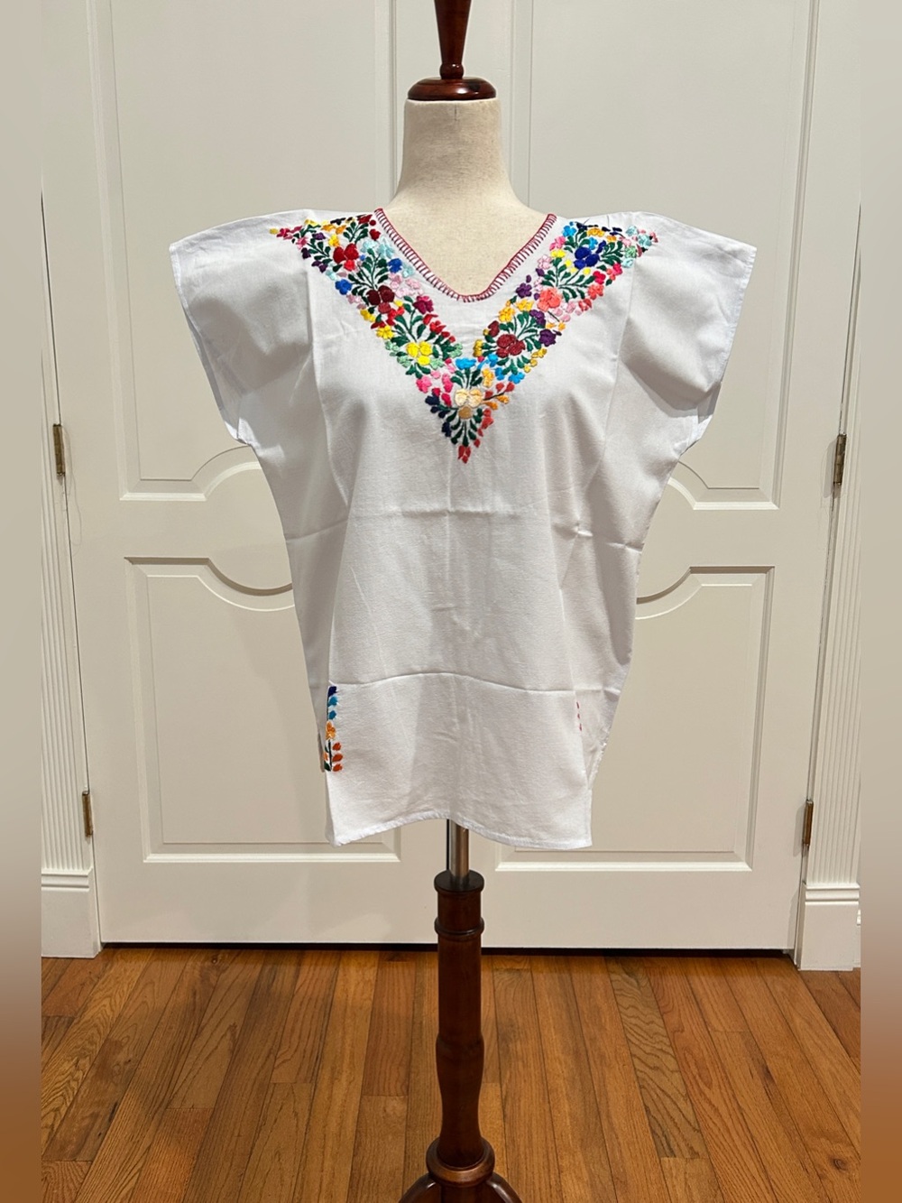 Hand Embroidered Artisan Top, Boho, Hippie, Hand Made. One of A Kind.